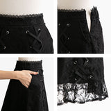 【メール便】フロントレースアップフリルスカート