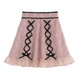 【メール便】フロントレースアップフリルスカート