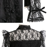 レースボウタイフリルブラウス