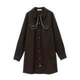 ダブルチェーンシャツワンピース