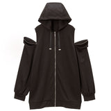オープンジップ闇パーカーワンピース