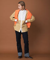 バンドカラーストライプドレスシャツ