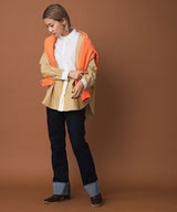 バンドカラーストライプドレスシャツ