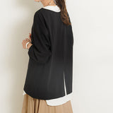 【やみつきとろみ素材】バックスリットボンディングチュニックトップス