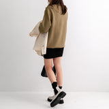 【やみつきとろみ素材】ボンディングゆるピタワンピース