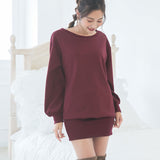 【やみつきとろみ素材】ボンディングゆるピタワンピース