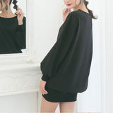 【やみつきとろみ素材】ボンディングゆるピタワンピース