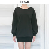 【やみつきとろみ素材】ボンディングゆるピタワンピース