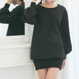 【やみつきとろみ素材】ボンディングゆるピタワンピース