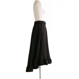 ビジュー釦ロングフリルスカート