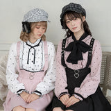 【メール便】選べる襟総柄ブラウス