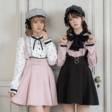 【メール便】選べる襟総柄ブラウス