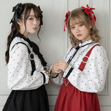 【メール便】選べる襟総柄ブラウス