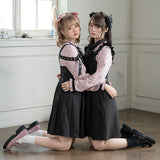 【メール便】選べる襟総柄ブラウス