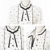 【メール便】選べる襟総柄ブラウス