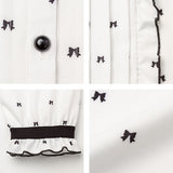 【メール便】選べる襟総柄ブラウス