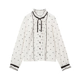 【メール便】選べる襟総柄ブラウス