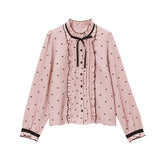 【メール便】選べる襟総柄ブラウス