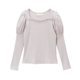 【メール便】選べる袖ビスチェリブカットソートップス