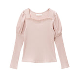 【メール便】選べる袖ビスチェリブカットソートップス