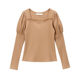 【メール便】選べる袖ビスチェリブカットソートップス