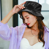 【メール便】レザーバケットハット