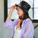 【メール便】レザーバケットハット