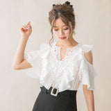 ビジュー付きリボンヘアゴム