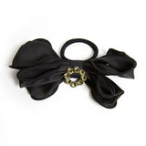 ビジュー付きリボンヘアゴム