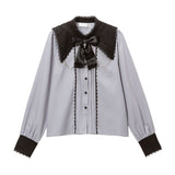 十字架セーラー襟ブラウス