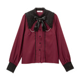 十字架セーラー襟ブラウス