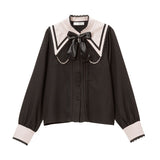 十字架セーラー襟ブラウス