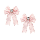 大好き推しビジューフリル2個セットリボンクリップ