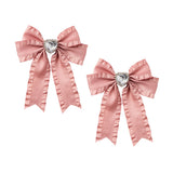 大好き推しビジューフリル2個セットリボンクリップ