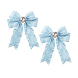 大好き推しビジューフリル2個セットリボンクリップ