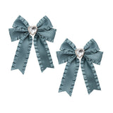 大好き推しビジューフリル2個セットリボンクリップ