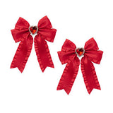 大好き推しビジューフリル2個セットリボンクリップ