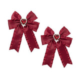 大好き推しビジューフリル2個セットリボンクリップ