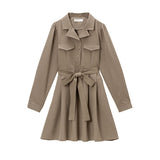 テーラード襟ワンピース