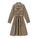 テーラード襟ワンピース