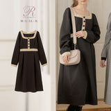 バイカラー上品レディワンピース