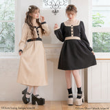 バイカラー上品レディワンピース