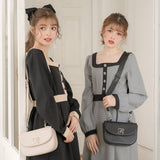 バイカラー上品レディワンピース