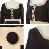 バイカラー上品レディワンピース