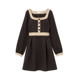 バイカラー上品レディワンピース