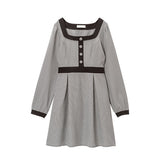 バイカラー上品レディワンピース