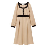 バイカラー上品レディワンピース