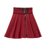 バックルハートジップスカパン