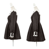 ジャガードスクエア切替ワンピース