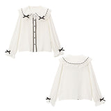 【メール便】選べる襟デザインロリータレースブラウス